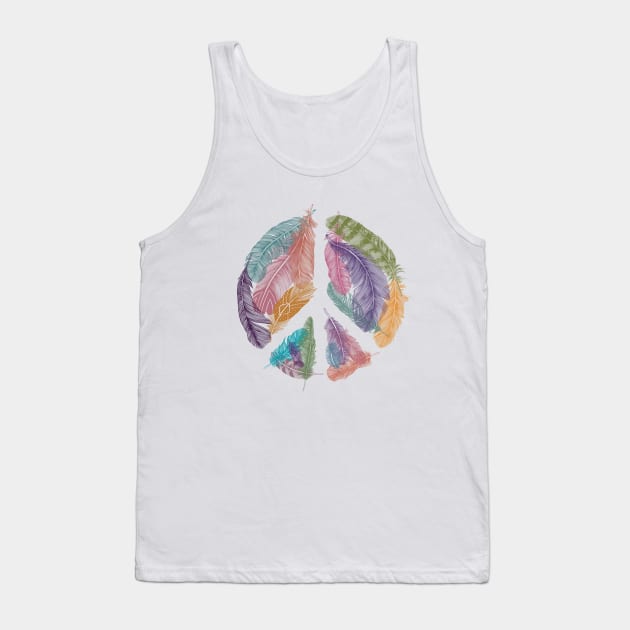 Peace Feathers Tank Top by rcaldwell